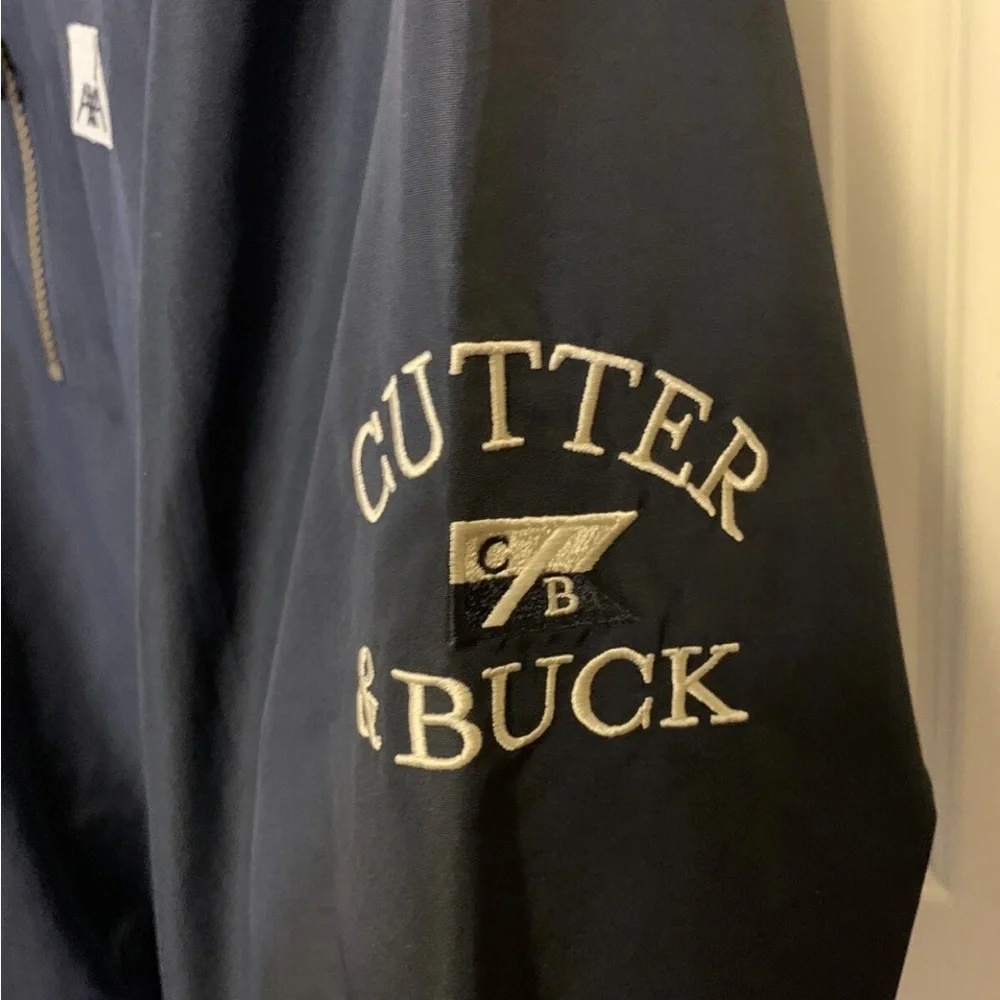 Vtg Cutter & Buck‎ Men's Sz XL AXA Logo black Windbreaker